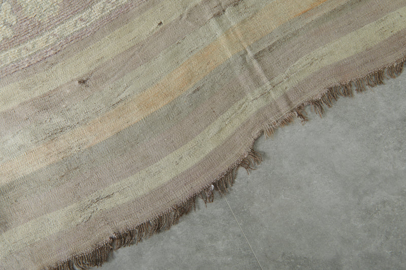 Geometric wool rug 5.3 ft x 12.2 ft - handmade - Moroccan Rug