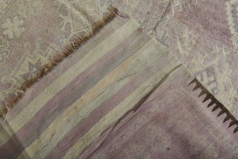 Geometric wool rug 5.3 ft x 12.2 ft - handmade - Moroccan Rug