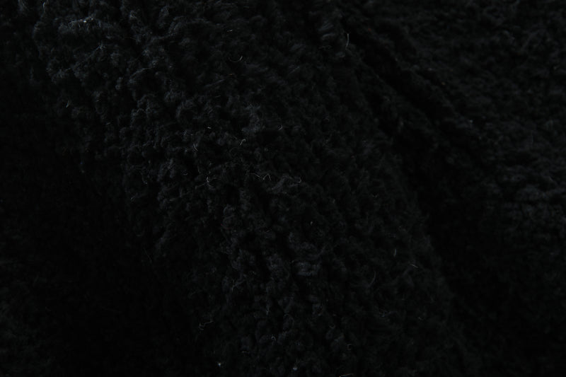 Black & minimalist runner Moroccan rug - 2.9 ft x 11.3 ft