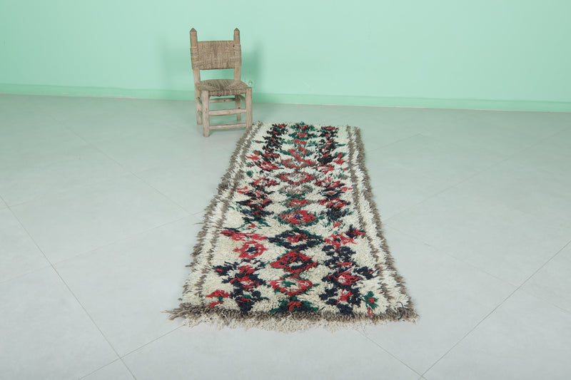 Colorful Moroccan Berber Rug - 2.3 X 6.4 Feet - Beni ourain rugs