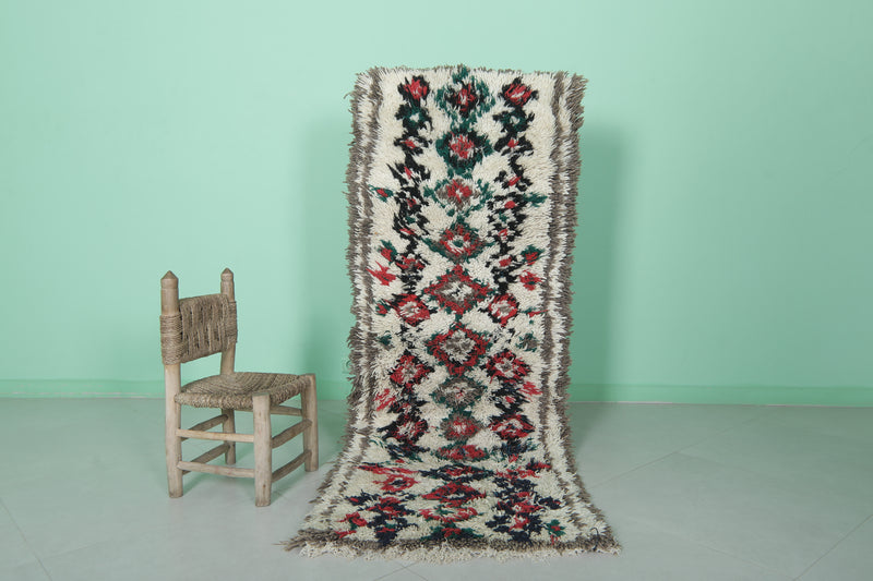 Colorful Moroccan Berber Rug - 2.3 X 6.4 Feet - Beni ourain rugs