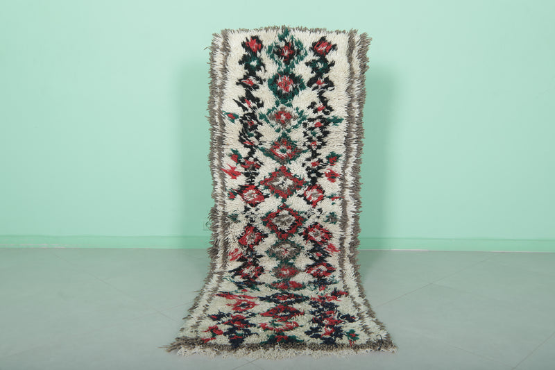 Colorful Moroccan Berber Rug - 2.3 X 6.4 Feet - Beni ourain rugs