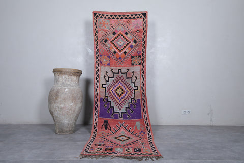 Vintage Moroccan rug 2.8 X 9 Feet