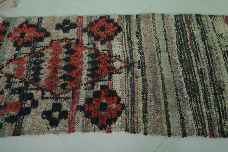 Antique Azilal Runner Rug – 2.4 x 4.7 ft Handmade Vintage Carpet - Runner moroccan rugs
