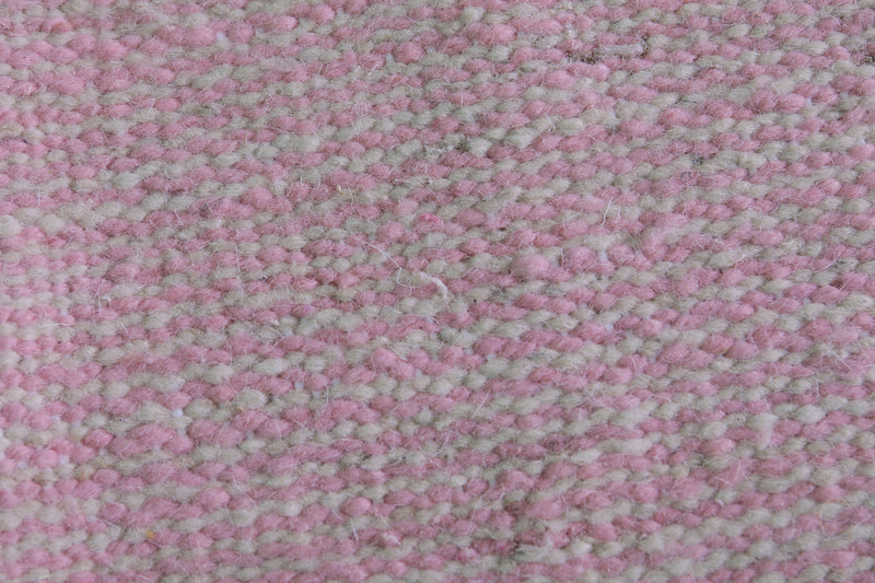 Soft Pink Moroccan Rug - 3.4 X 5.2 Feet | Handwoven Elegance - Flat woven rugs