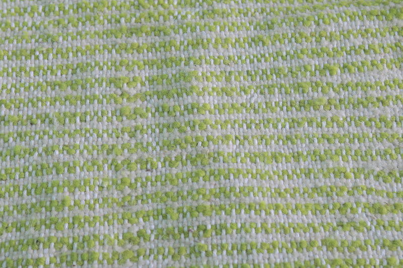 Green Moroccan Rug - 2.8 X 4.6 Feet | Vibrant Handwoven Design - Flat woven rugs