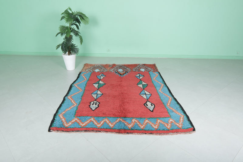 Moroccan Rug - Handwoven 5.2ft x 7.3ft | Vibrant Berber Design - moroccan rug