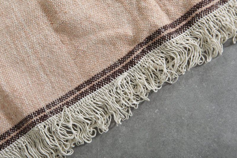 Flat-woven Moroccan Kilim Rug 4.6 x 6.2 ft - 