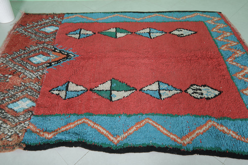Moroccan Rug - Handwoven 5.2ft x 7.3ft | Vibrant Berber Design - moroccan rug