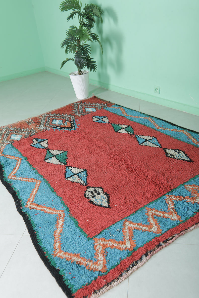 Moroccan Rug - Handwoven 5.2ft x 7.3ft | Vibrant Berber Design - moroccan rug