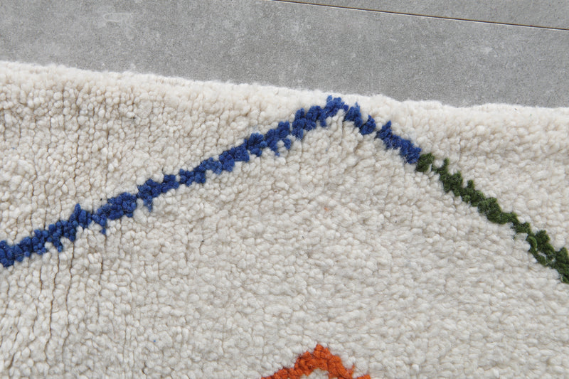 Handmade wool rug 4.9 FT X 7.7 FT - 