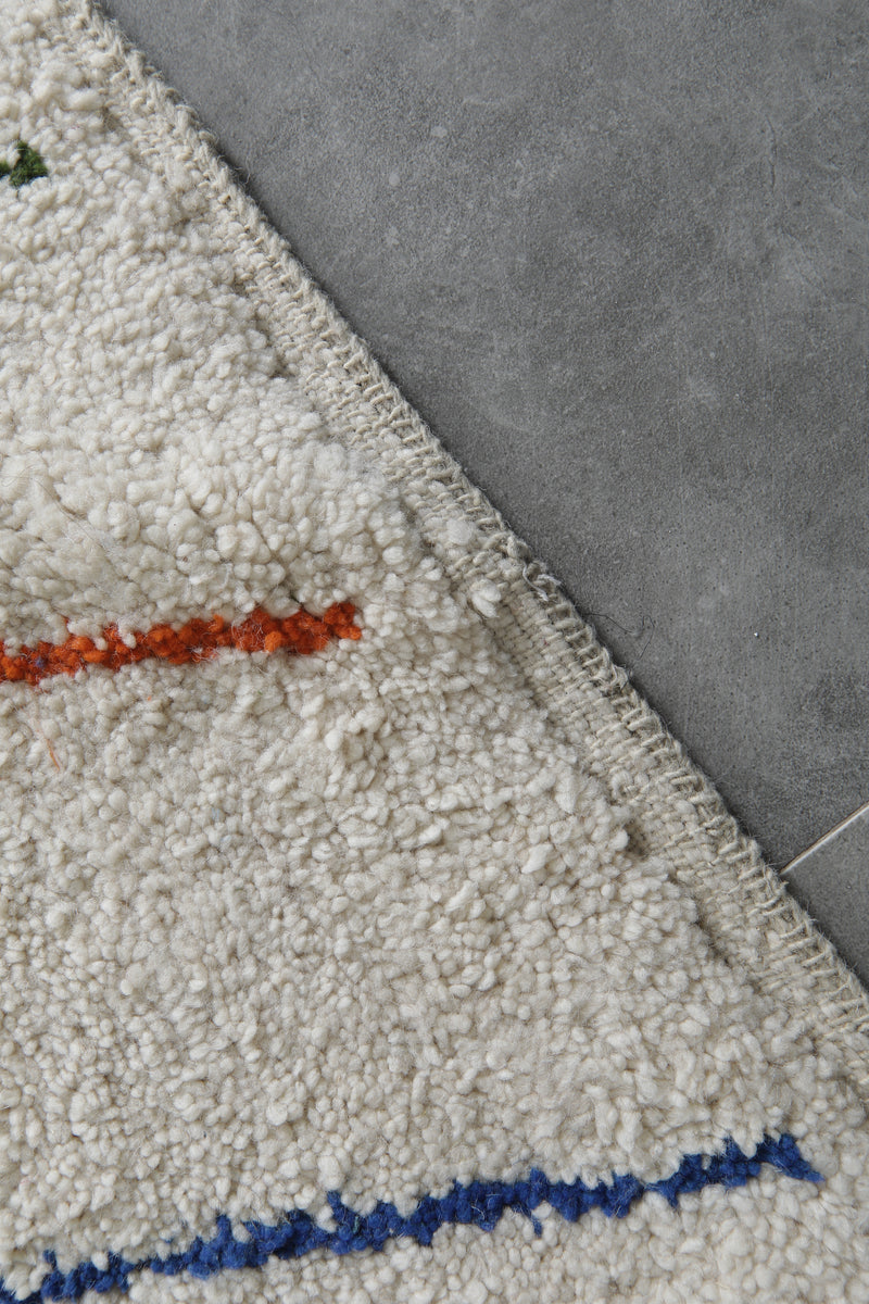 Handmade wool rug 4.9 FT X 7.7 FT - 