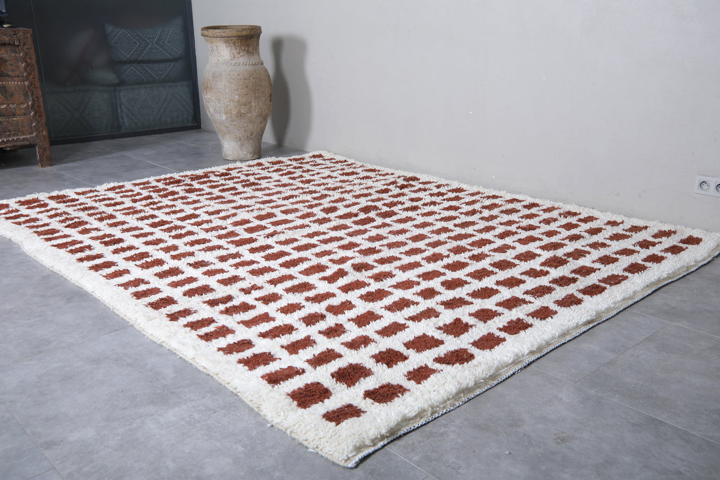 Moroccan Berber rug Grid - Beni ourain Rug - Custom Rug