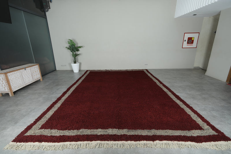 Custom Handmade Moroccan Burgundy Rug - custom moroccan rugs