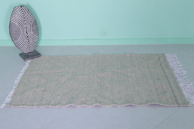 Handwoven Moroccan Rug - 3.2 X 5 Feet | Natural Beige - Flat woven rugs