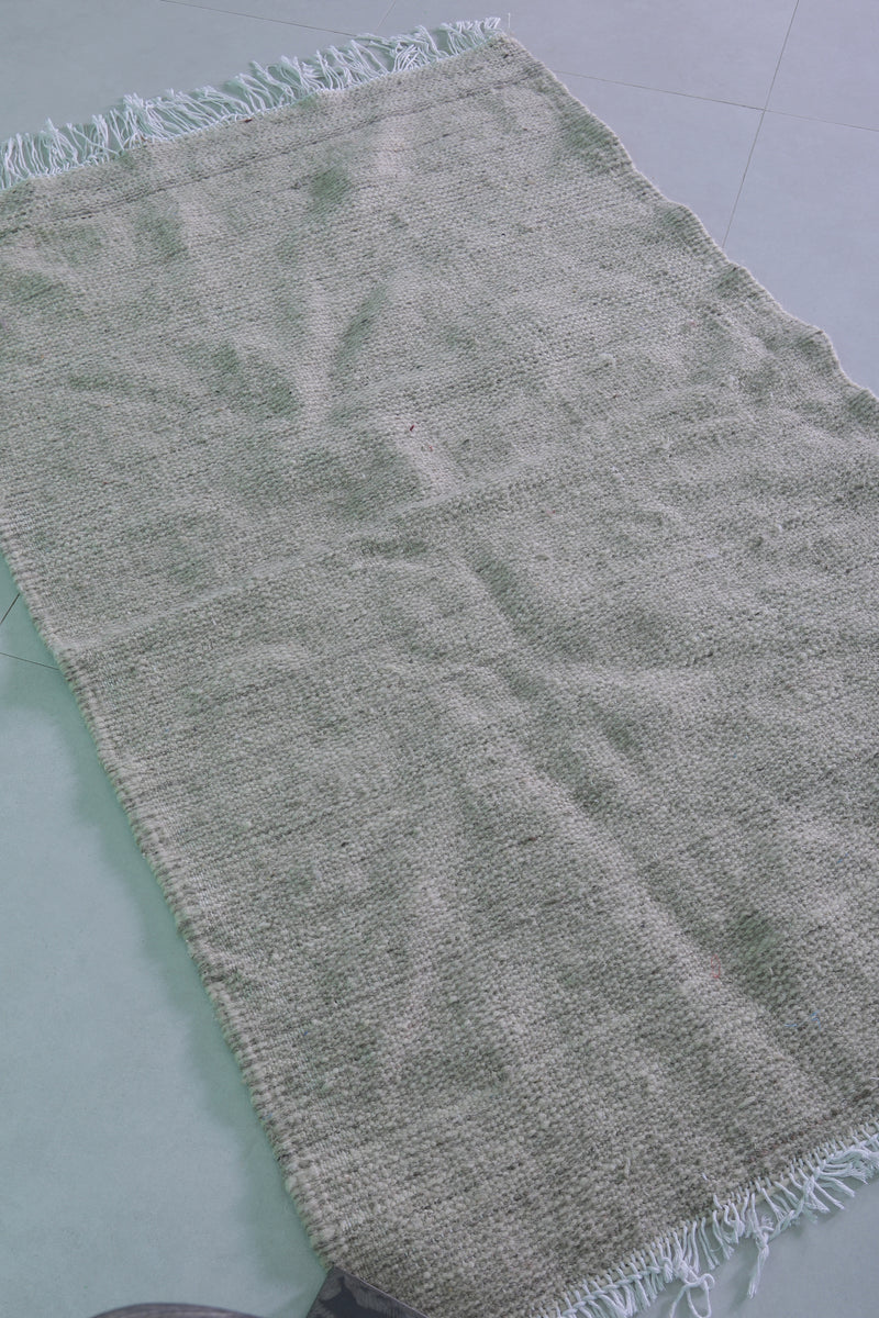 Handwoven Moroccan Rug - 3.2 X 5 Feet | Natural Beige - Flat woven rugs