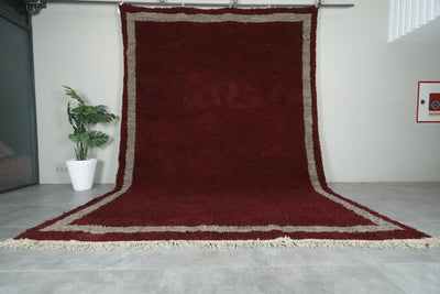 Custom Handmade Moroccan Burgundy Rug - custom moroccan rugs