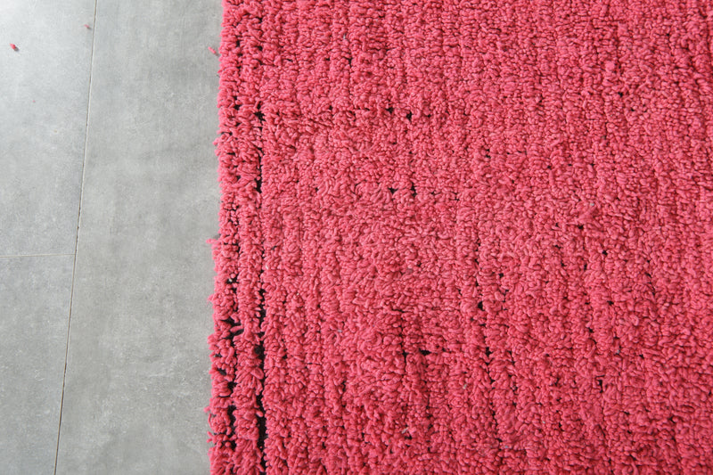 Pink & black minimalist Moroccan rug - 8.4 ft x 10.4 ft