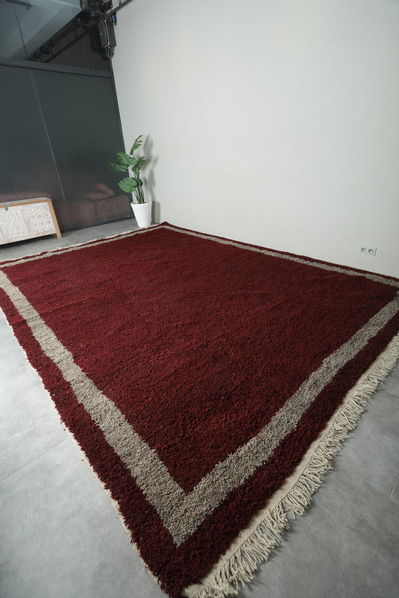 Custom Handmade Moroccan Burgundy Rug - custom moroccan rugs