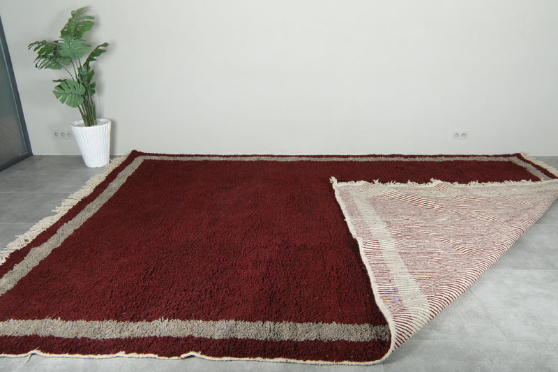 Custom Handmade Moroccan Burgundy Rug - custom moroccan rugs