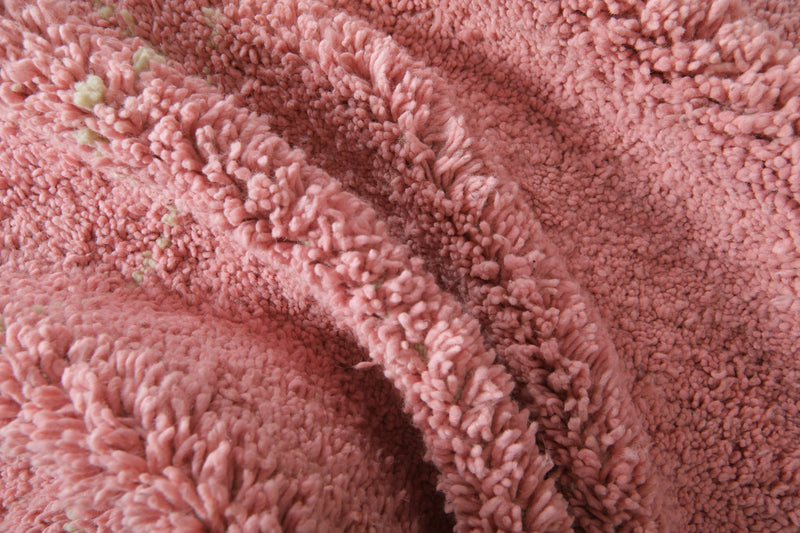 Pink Moroccan beni ourain rug with beige diamond design - 8.3 ft x 9.8 ft