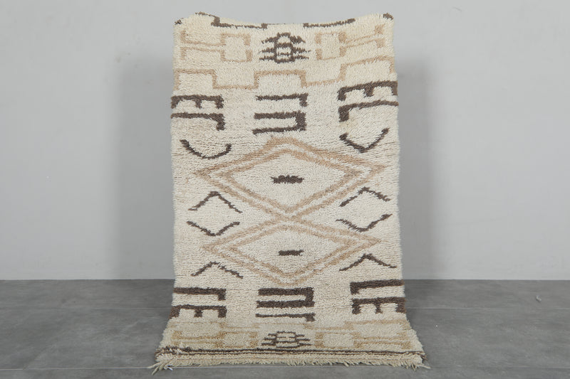 Berber Moroccan area rug 2.7 X 4.9 FT Wool rug - Azilal rugs