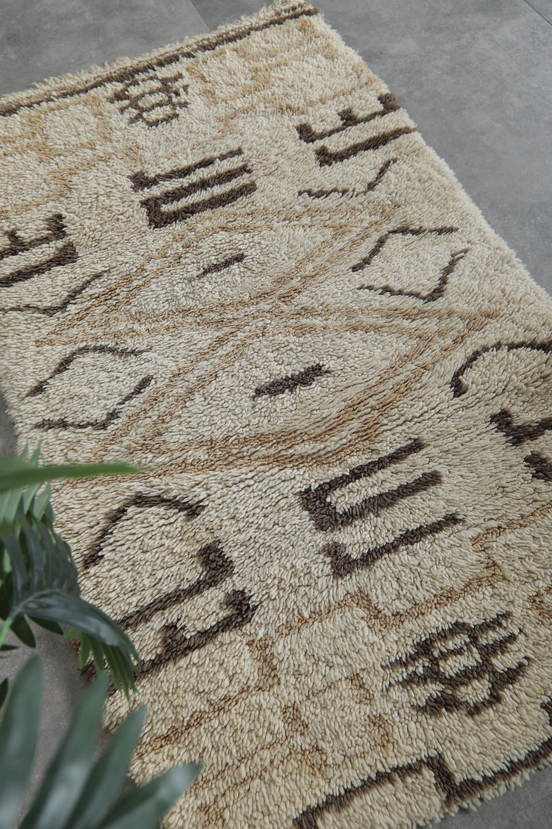 Berber Moroccan area rug 2.7 X 4.9 FT Wool rug - Azilal rugs