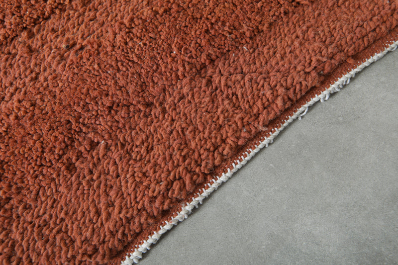 Brown minimalist Moroccan rug - Custom size