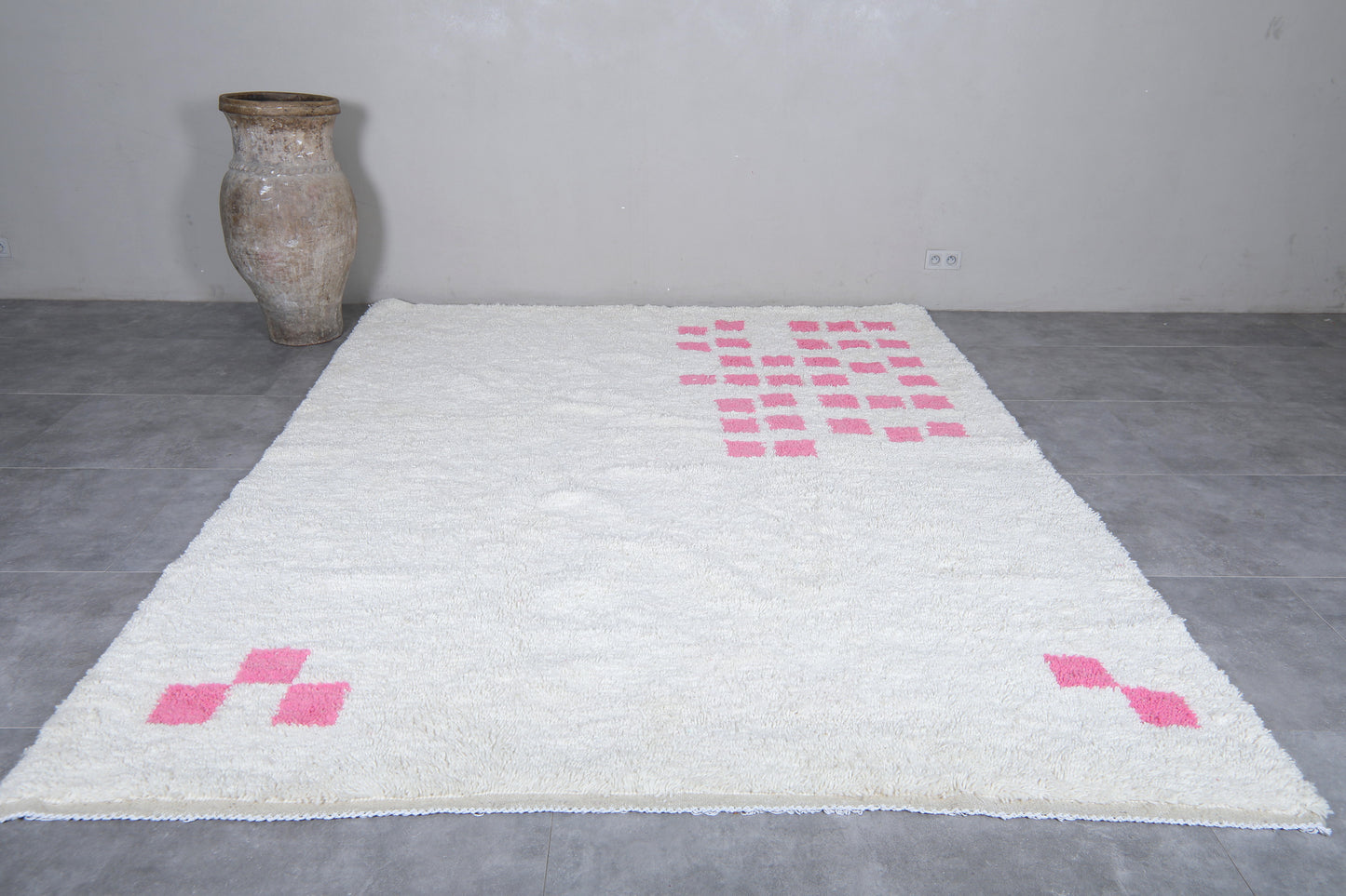 Contemporary Moroccan rug hand knotted - Custom Wool rug