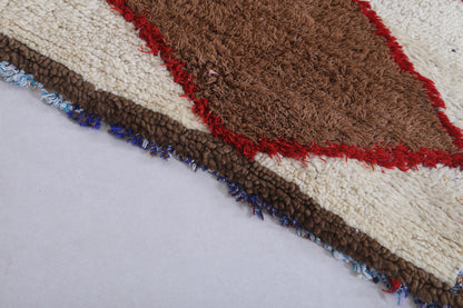 Moroccan berber rug 2.6 X 6.5 Feet - Boucherouite Rugs