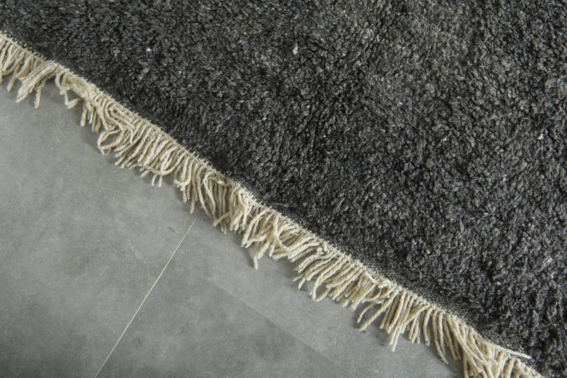 Grey Moroccan beni ourain rug - Handmade rug - 6.9 ft x 11.2 ft