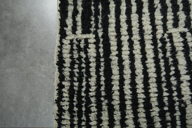 Handwoven Moroccan Rug - Custom Rug - black and white rug - custom moroccan rugs