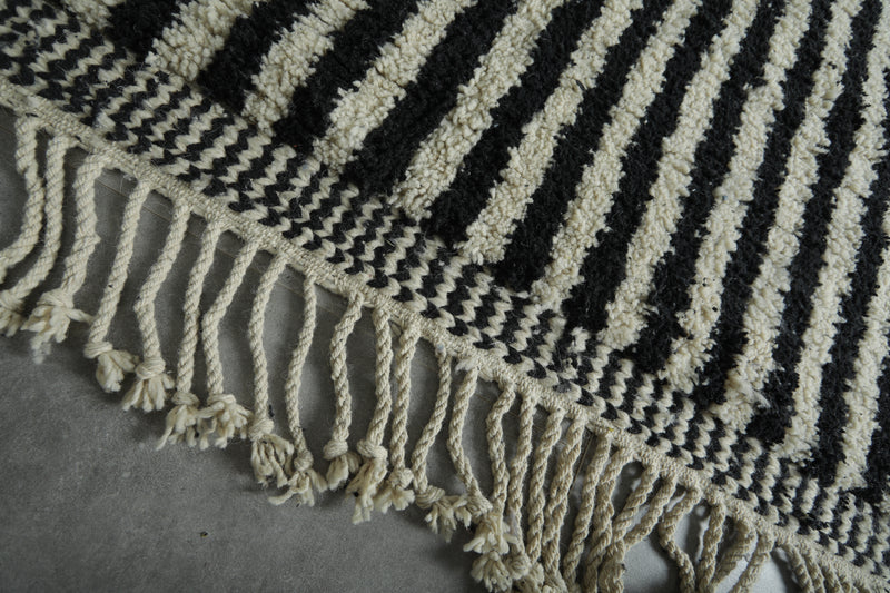 Black & white Moroccan rug - Custom size