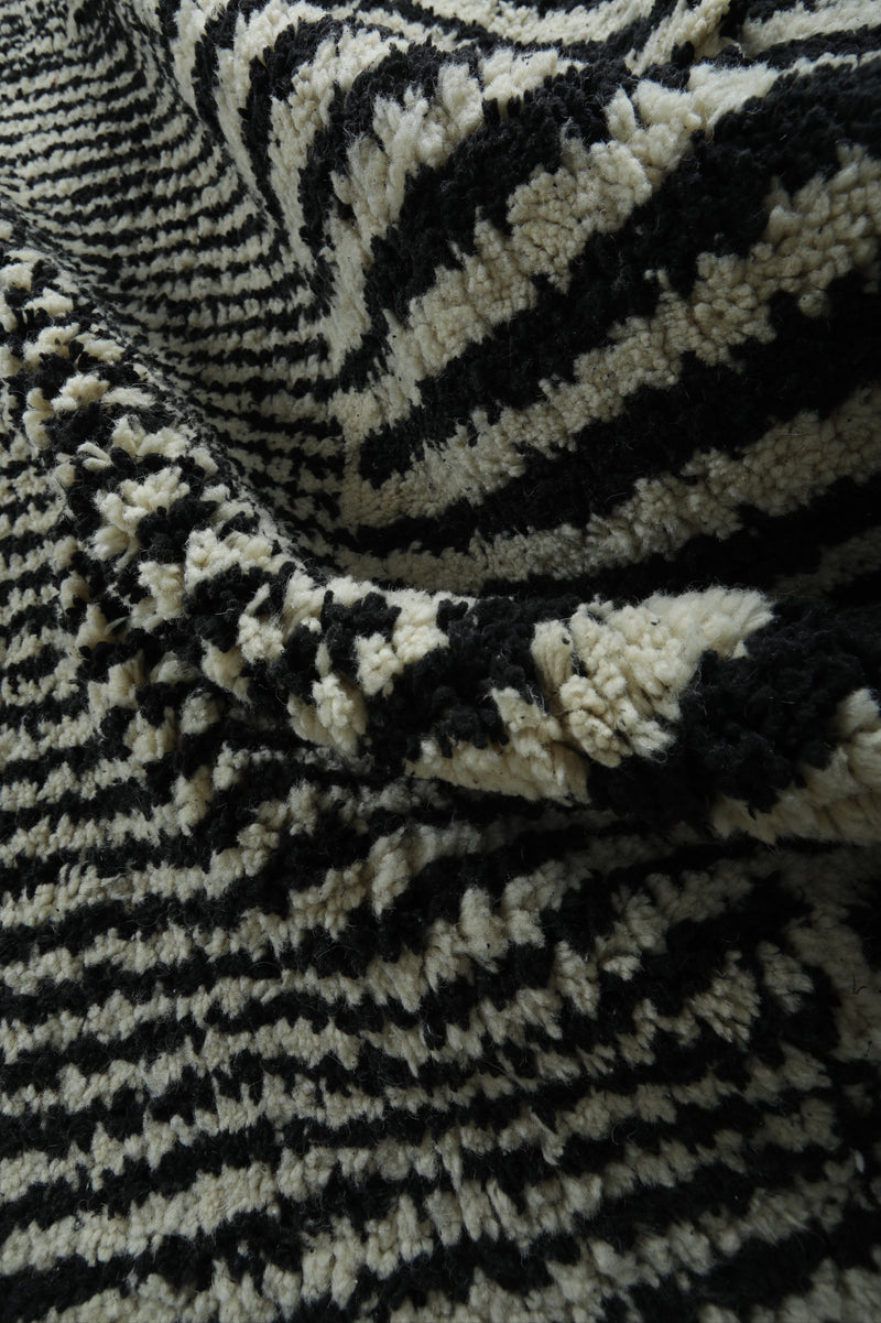 Handwoven Moroccan Rug - Custom Rug - black and white rug - custom moroccan rugs