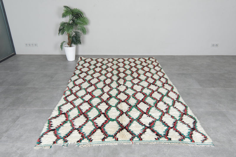 Trellis Moroccan Rug 5.4 FT X 8.5 FT Handmade Berber Rug - 