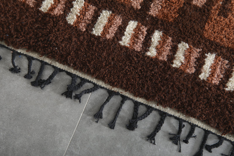 Handmade Moroccan berber rug – Multitone wool with tribal diamond & geometric motifs