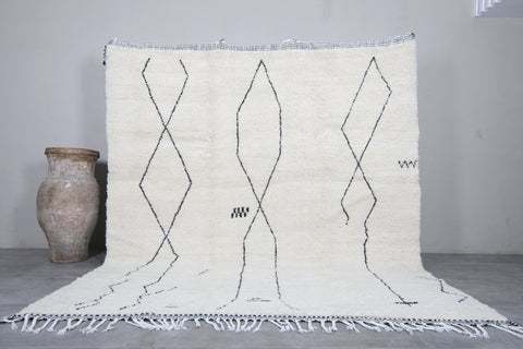 Beni ourain rug hand knotted - Moroccan rug - Custom Wool rug