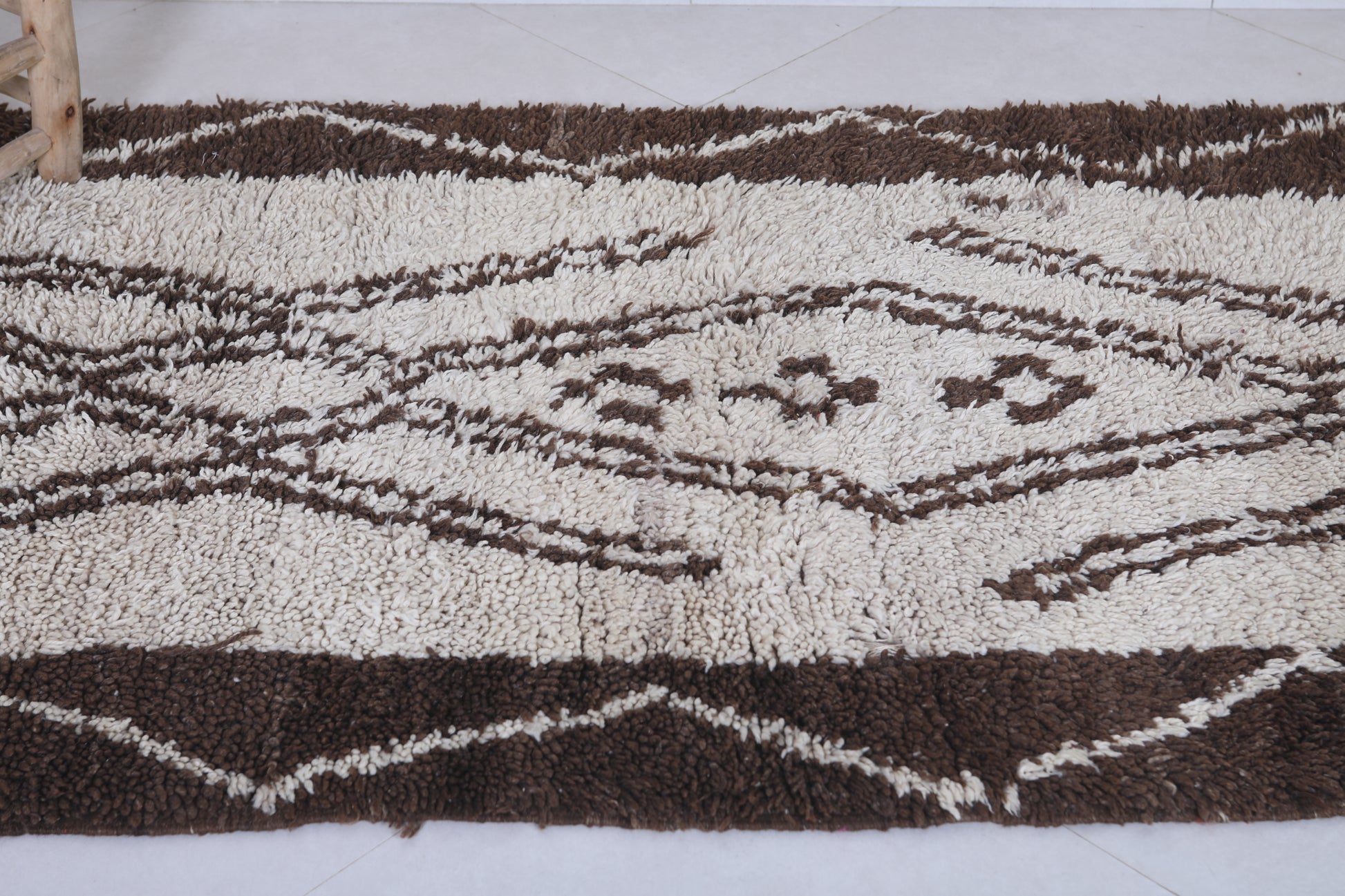 Moroccan berber rug 3.5 X 6.6 Feet - Boucherouite Rugs