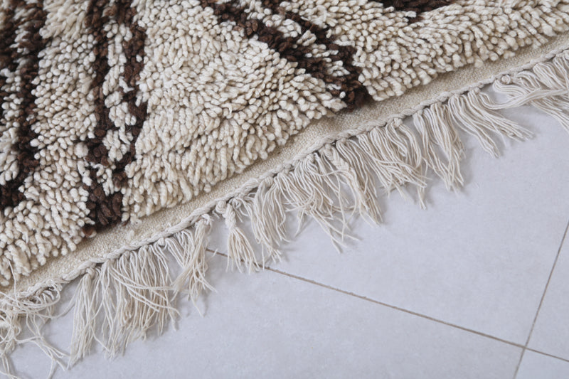 Moroccan Berber Rug with Abstract Geometric Design - 3.5 X 6.6 Feet - Boucherouite Rugs