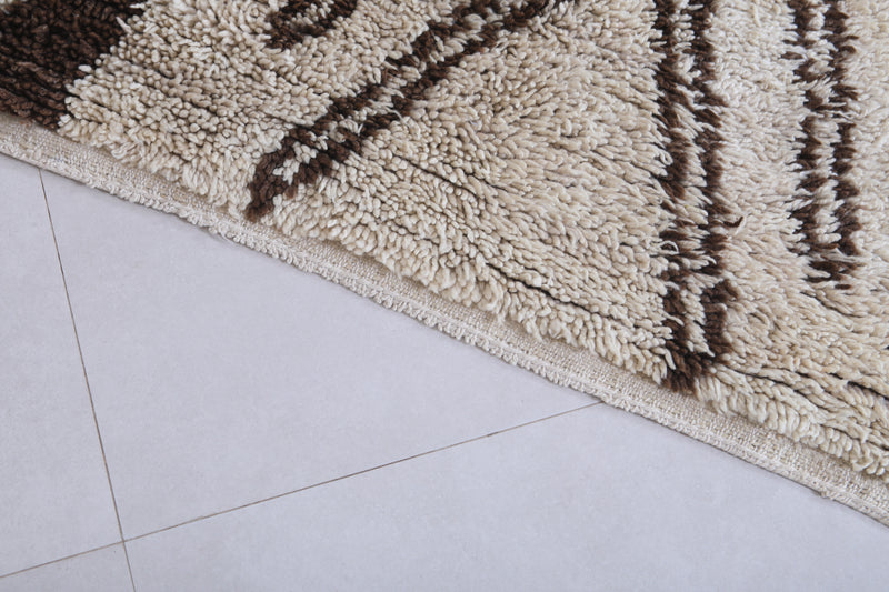 Moroccan Berber Rug with Abstract Geometric Design - 3.5 X 6.6 Feet - Boucherouite Rugs