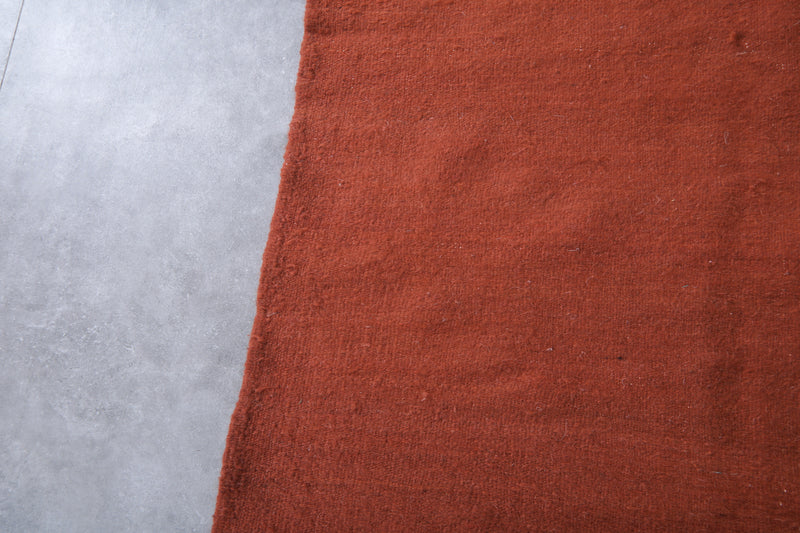 Solid Terracotta Moroccan Rug - 7.8 x 9.8 ft