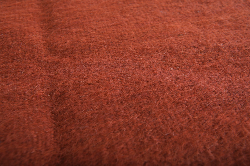 Solid Terracotta Moroccan Rug - 7.8 x 9.8 ft