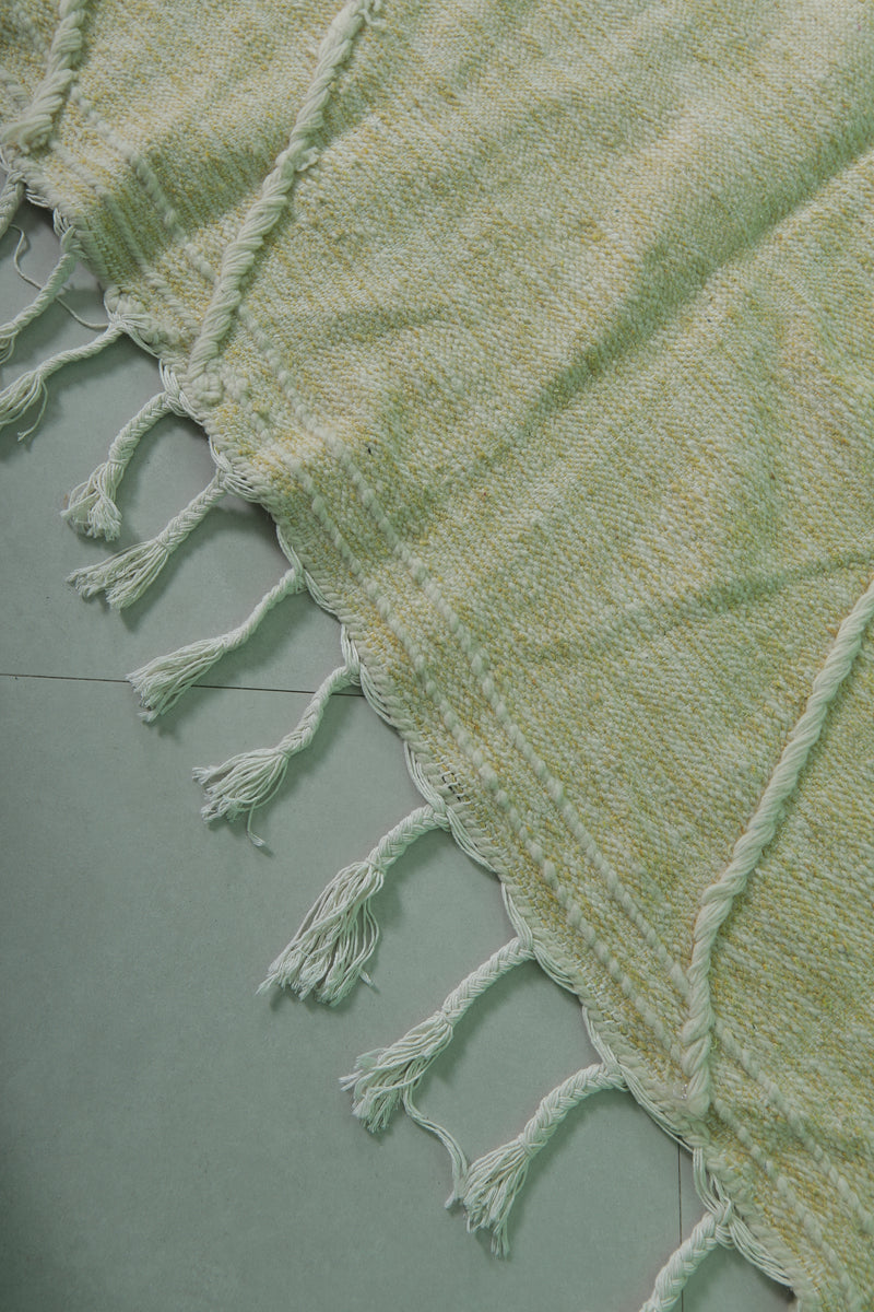 Moroccan Berber Handwoven Kilim Rug - 9.5 x 13.9 ft - Oversized Geometric Design