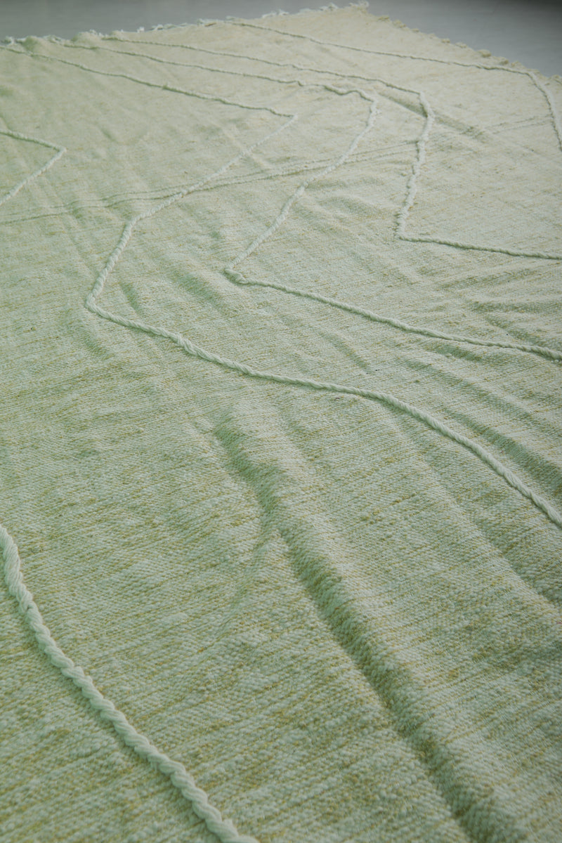 Moroccan Berber Handwoven Kilim Rug - 9.5 x 13.9 ft - Oversized Geometric Design