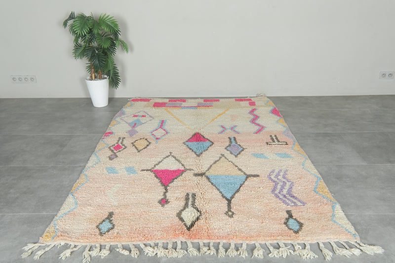 Azilal Moroccan rug 5.6 ft x 8 ft - Handmade