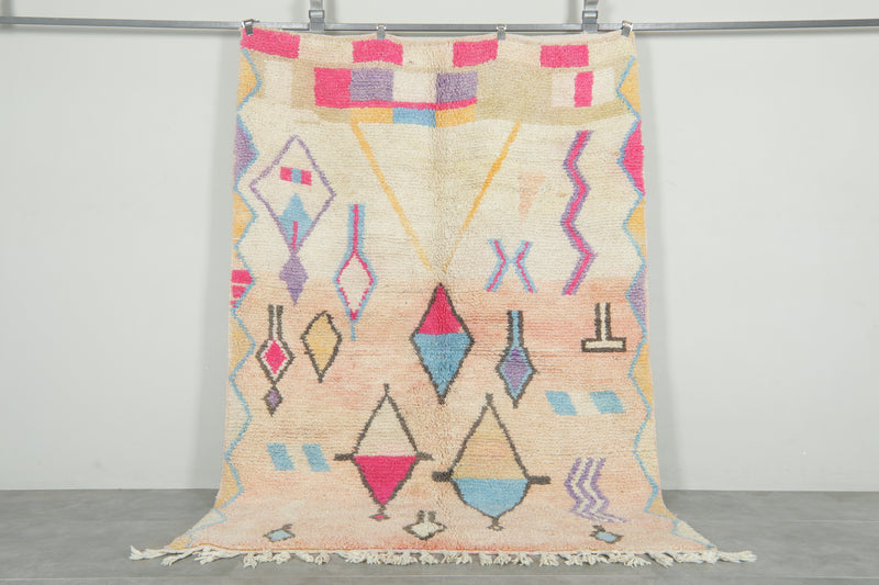 Azilal Moroccan rug 5.6 ft x 8 ft - Handmade