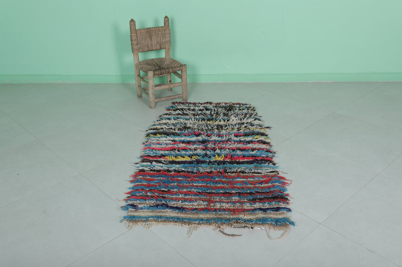 Colorful Striped Shaggy Rug 2.4 X 4.7 Feet - Runner moroccan rugs