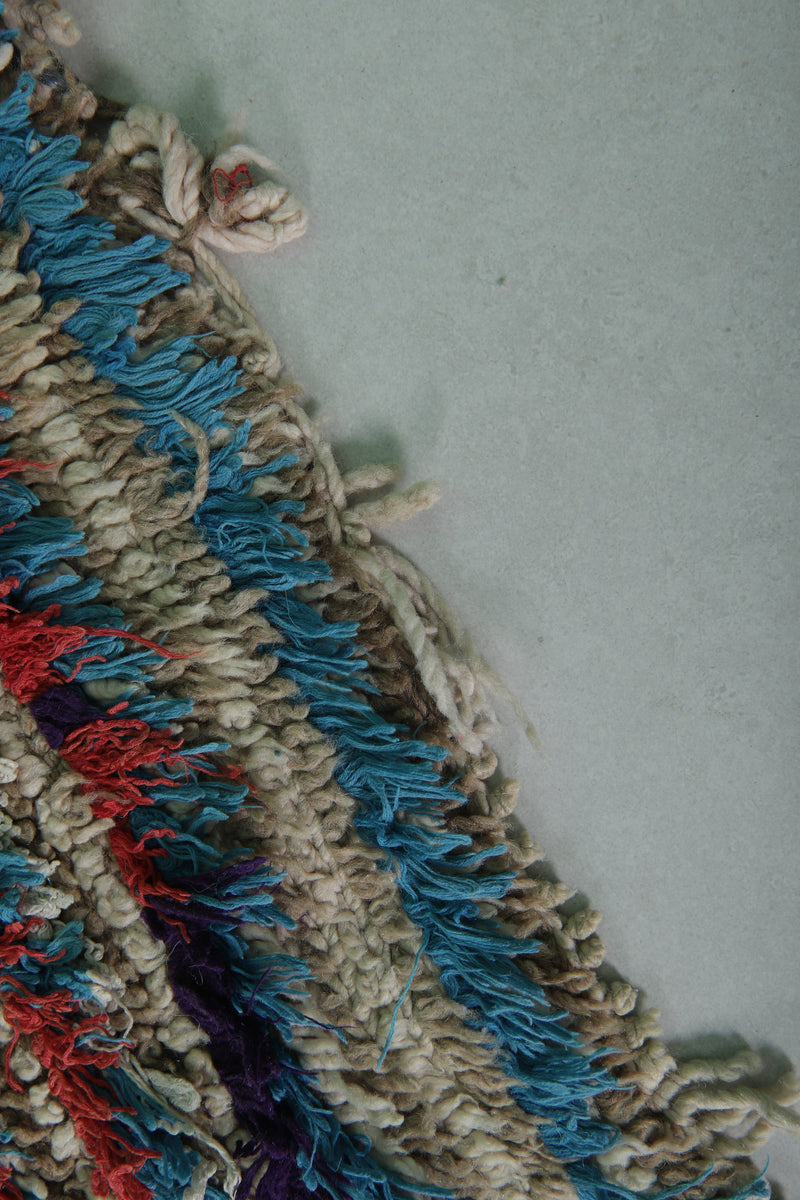 Colorful Striped Shaggy Rug 2.4 X 4.7 Feet - Runner moroccan rugs