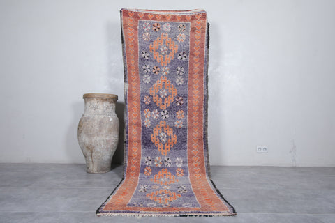 Vintage Moroccan rug 3.2 X 9.8 Feet
