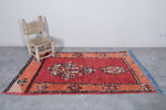Vintage Moroccan berber rug 3.4 X 5.7 Feet